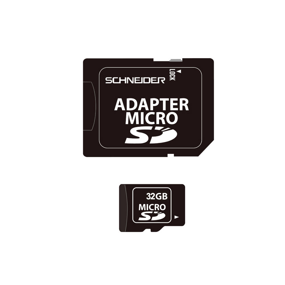 Carte Micro SD 32 Go - Adaptateur carte SD - Schneider