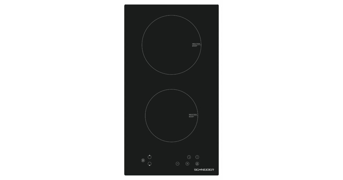 Schneider SCDI30N1 - Table de cuisson à induction - 2 plaques de cuisson -  Niche - largeur : 26.8 cm - profondeur : 50 cm