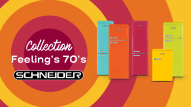 SCHNEIDER - SCTT115VFLO - Réfrigérateur table top Vintage - 109L