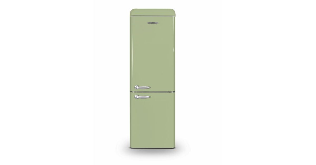 SCHNEIDER SCB300VVA , Réfrigérateur combiné vintage , 304L (211+93