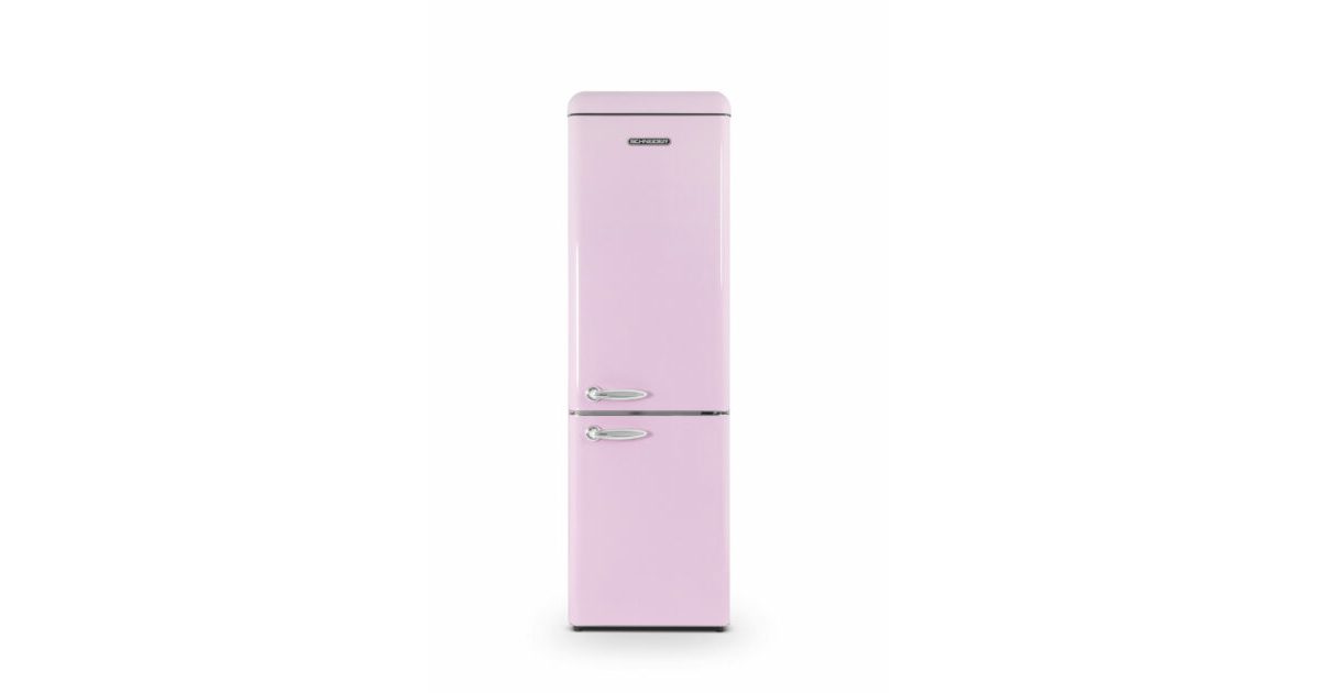 SCHNEIDER Réfrigérateur combiné SCB250VP Vintage 250 litres Rose