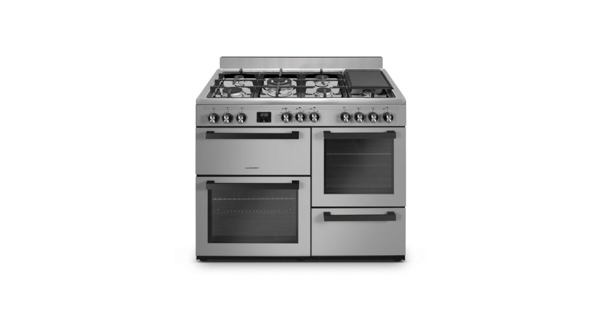 Piano de cuisson 7 brûleurs gaz + 3 fours électriques inox SCG71MFXP -  Schneider